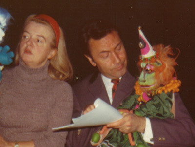 Kitty Oertl und Rolf Truxa, langjährige Puppensprecher