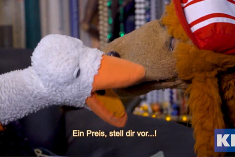 HELMI mit Tintifax und Gans Mimi bei Puppenspielerin Christine Rothstein