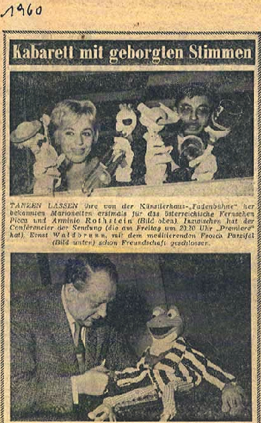 Kabarett mit geborgten Stimmen, Zeitungsartikel 1960