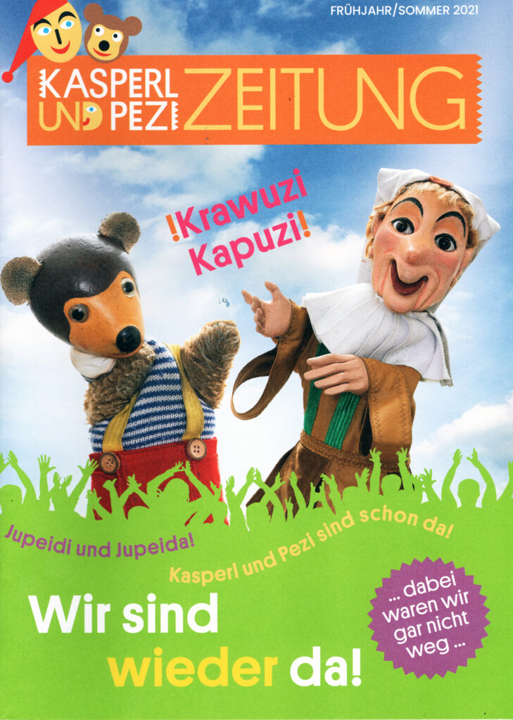 Kasperl und Pezi - Zeitung mit einem Artikel zu unserem fünzigjährigen Jubiläum