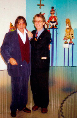 Arminio Rothstein und Norman Shettler bei der Ausstellung im Theatermuseum Wien - Puppenbühnen in Österreich - 1993