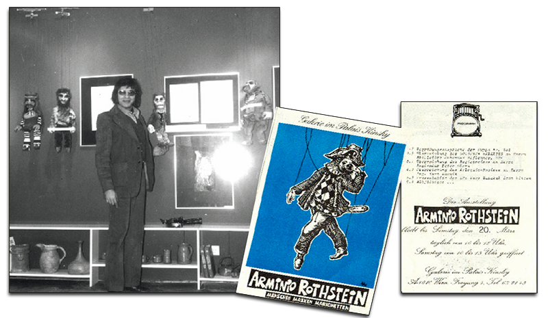 Ausstellung: Arminio Rothstein - Menschen, Masken, Marionetten 1976 Im Palais Kinsky, Wien