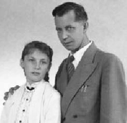 Christine Gröber - heute Rothstein - mit ihrem Vater, Leopold Gröber 